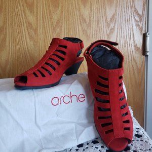 Arche Exenor Sling Red  Leather Sandals